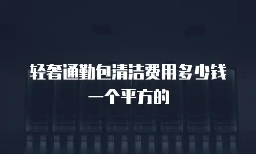 轻奢通勤包清洁费用多少钱一个平方的