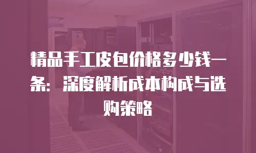 精品手工皮包价格多少钱一条：深度解析成本构成与选购策略