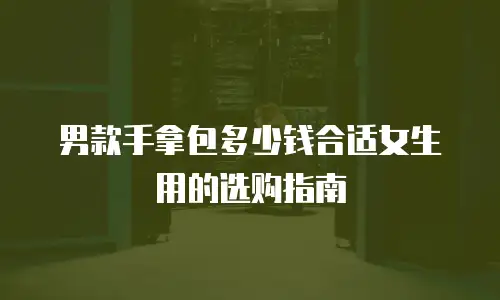 男款手拿包多少钱合适女生用的选购指南