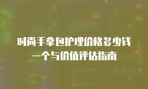 时尚手拿包护理价格多少钱一个与价值评估指南