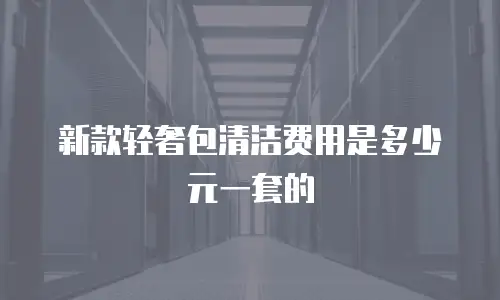 新款轻奢包清洁费用是多少元一套的