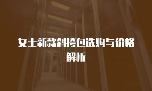 女士新款斜挎包选购与价格解析