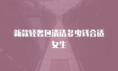 新款轻奢包清洁多少钱合适女生