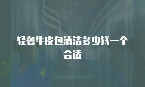 轻奢牛皮包清洁多少钱一个合适