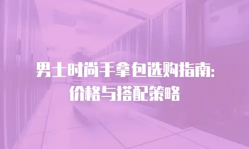 男士时尚手拿包选购指南：价格与搭配策略
