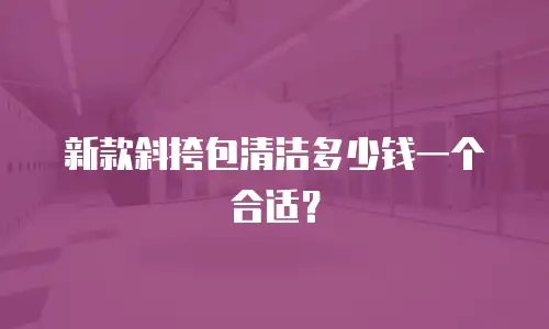 新款斜挎包清洁多少钱一个合适？