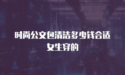 时尚公文包清洁多少钱合适女生穿的