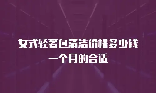 女式轻奢包清洁价格多少钱一个月的合适