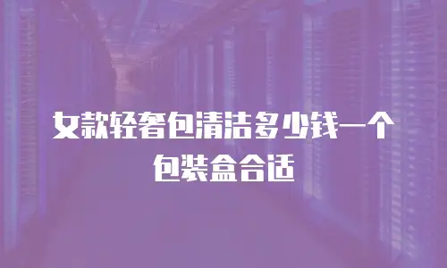 女款轻奢包清洁多少钱一个包装盒合适