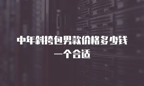 中年斜挎包男款价格多少钱一个合适