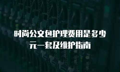 时尚公文包护理费用是多少元一套及维护指南