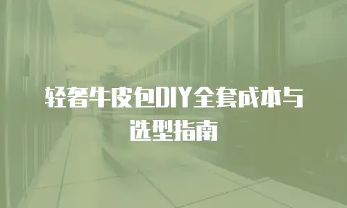 轻奢牛皮包DIY全套成本与选型指南