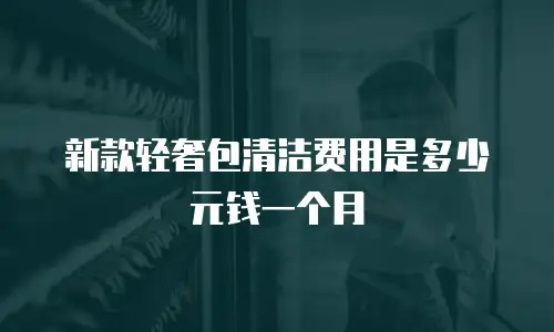 新款轻奢包清洁费用是多少元钱一个月