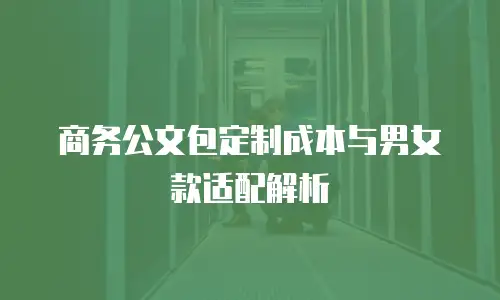 商务公文包定制成本与男女款适配解析
