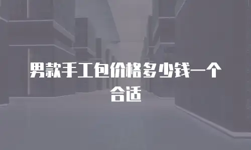 男款手工包价格多少钱一个合适