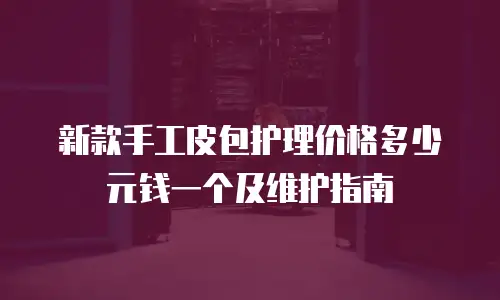 新款手工皮包护理价格多少元钱一个及维护指南