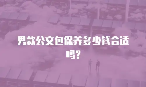 男款公文包保养多少钱合适吗？