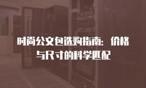 时尚公文包选购指南：价格与尺寸的科学匹配
