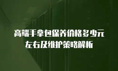 高端手拿包保养价格多少元左右及维护策略解析