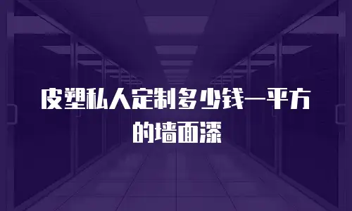 皮塑私人定制多少钱一平方的墙面漆