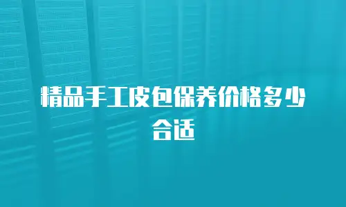 精品手工皮包保养价格多少合适