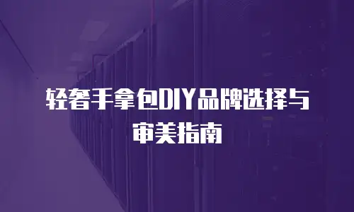 轻奢手拿包DIY品牌选择与审美指南