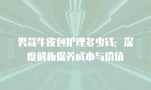 男款牛皮包护理多少钱：深度解析保养成本与价值