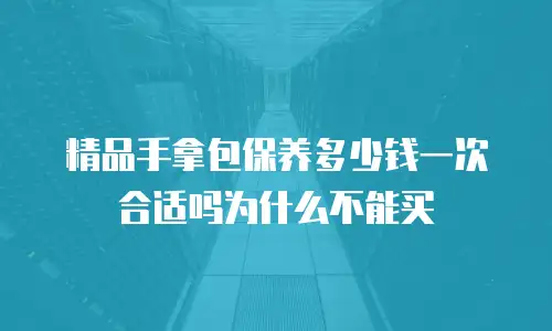 精品手拿包保养多少钱一次合适吗为什么不能买