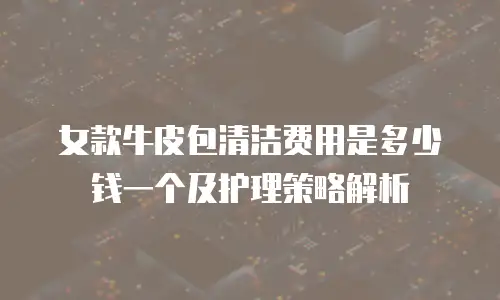 女款牛皮包清洁费用是多少钱一个及护理策略解析