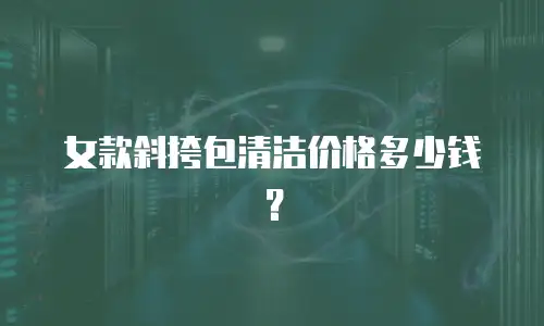 女款斜挎包清洁价格多少钱？