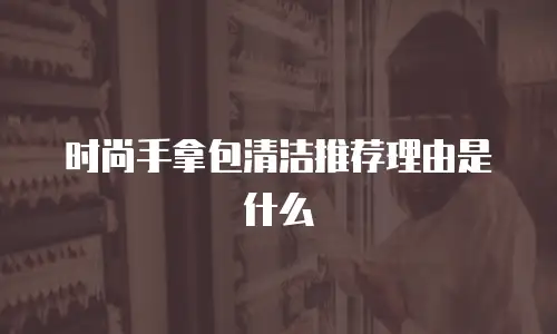 时尚手拿包清洁推荐理由是什么