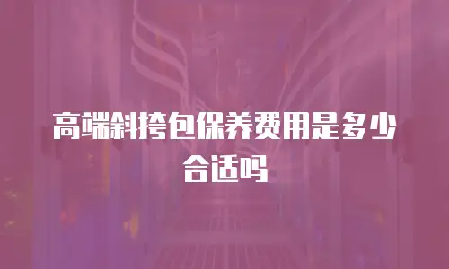 高端斜挎包保养费用是多少合适吗