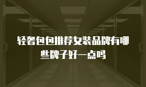 轻奢包包推荐女装品牌有哪些牌子好一点吗