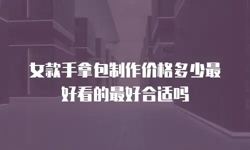 女款手拿包制作价格多少最好看的最好合适吗
