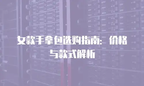 女款手拿包选购指南：价格与款式解析