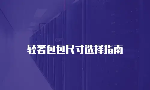轻奢包包尺寸选择指南