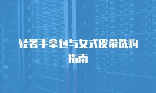 轻奢手拿包与女式皮带选购指南