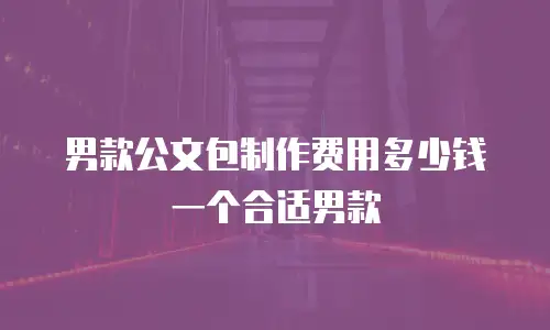 男款公文包制作费用多少钱一个合适男款