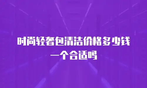 时尚轻奢包清洁价格多少钱一个合适吗