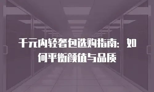 千元内轻奢包选购指南：如何平衡颜值与品质