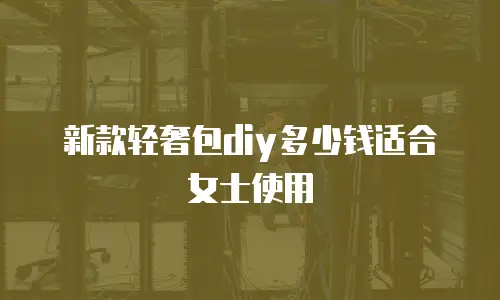 新款轻奢包diy多少钱适合女士使用