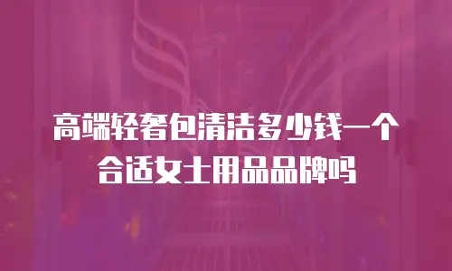 高端轻奢包清洁多少钱一个合适女士用品品牌吗