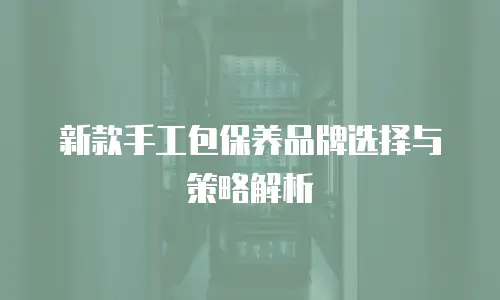 新款手工包保养品牌选择与策略解析
