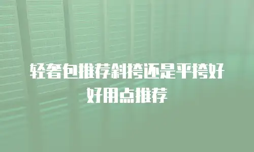 轻奢包推荐斜挎还是平挎好好用点推荐