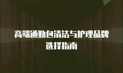 高端通勤包清洁与护理品牌选择指南