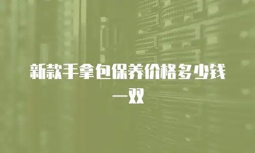 新款手拿包保养价格多少钱一双