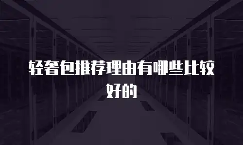 轻奢包推荐理由有哪些比较好的