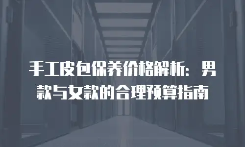 手工皮包保养价格解析：男款与女款的合理预算指南