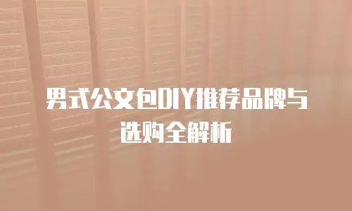 男式公文包DIY推荐品牌与选购全解析