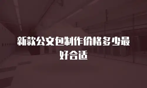 新款公文包制作价格多少最好合适